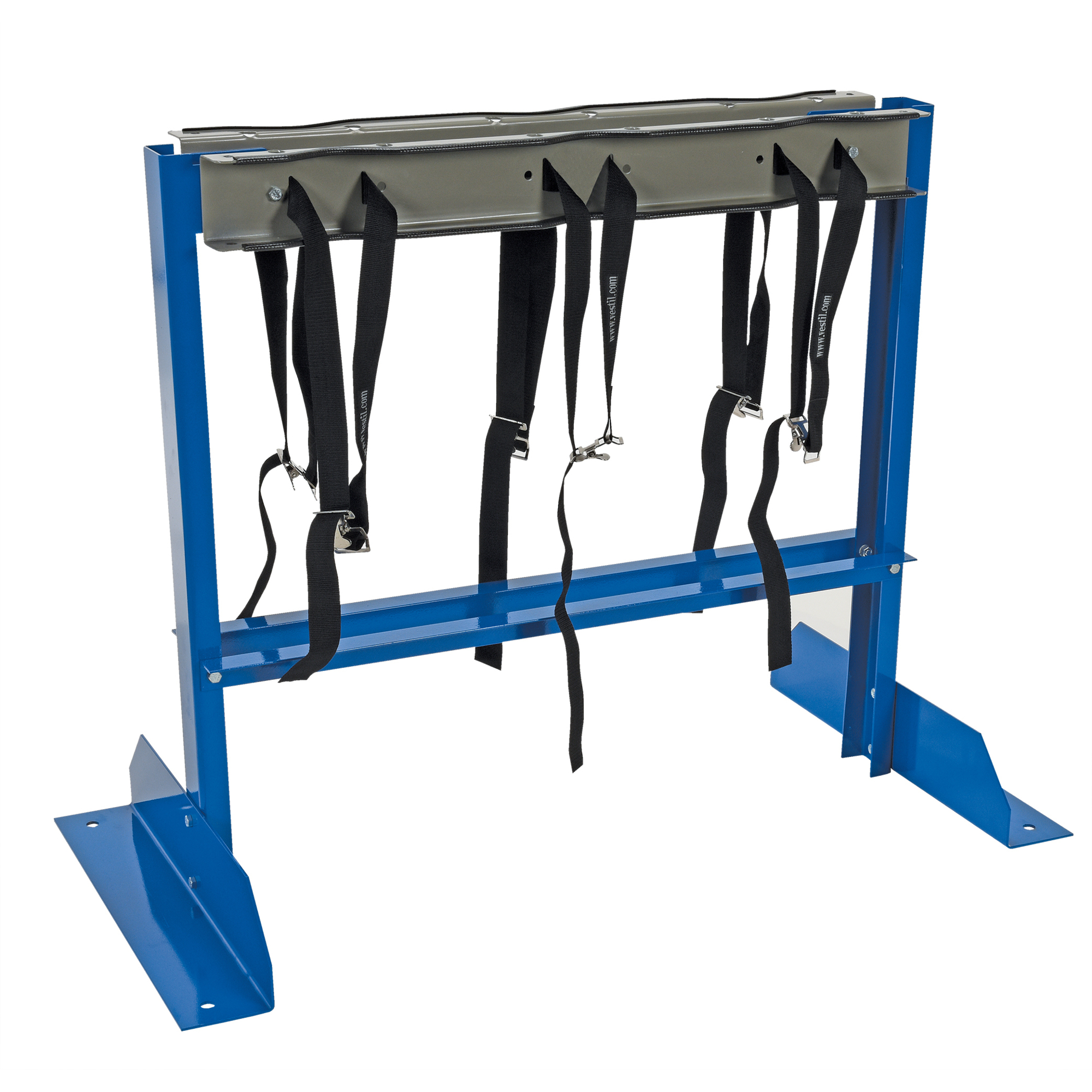 Vestil Cylinder Bracket Stand - 6 Cylinder Capacity, 36.063in. Max Height, Powder-Coat Blue, Model# CB-ST-6